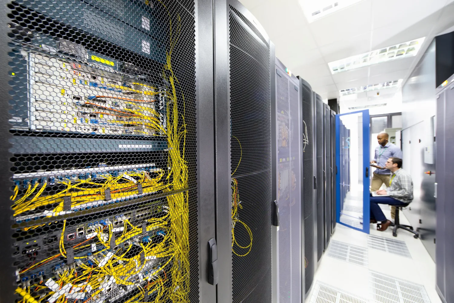 IT technicians working with infrastructure