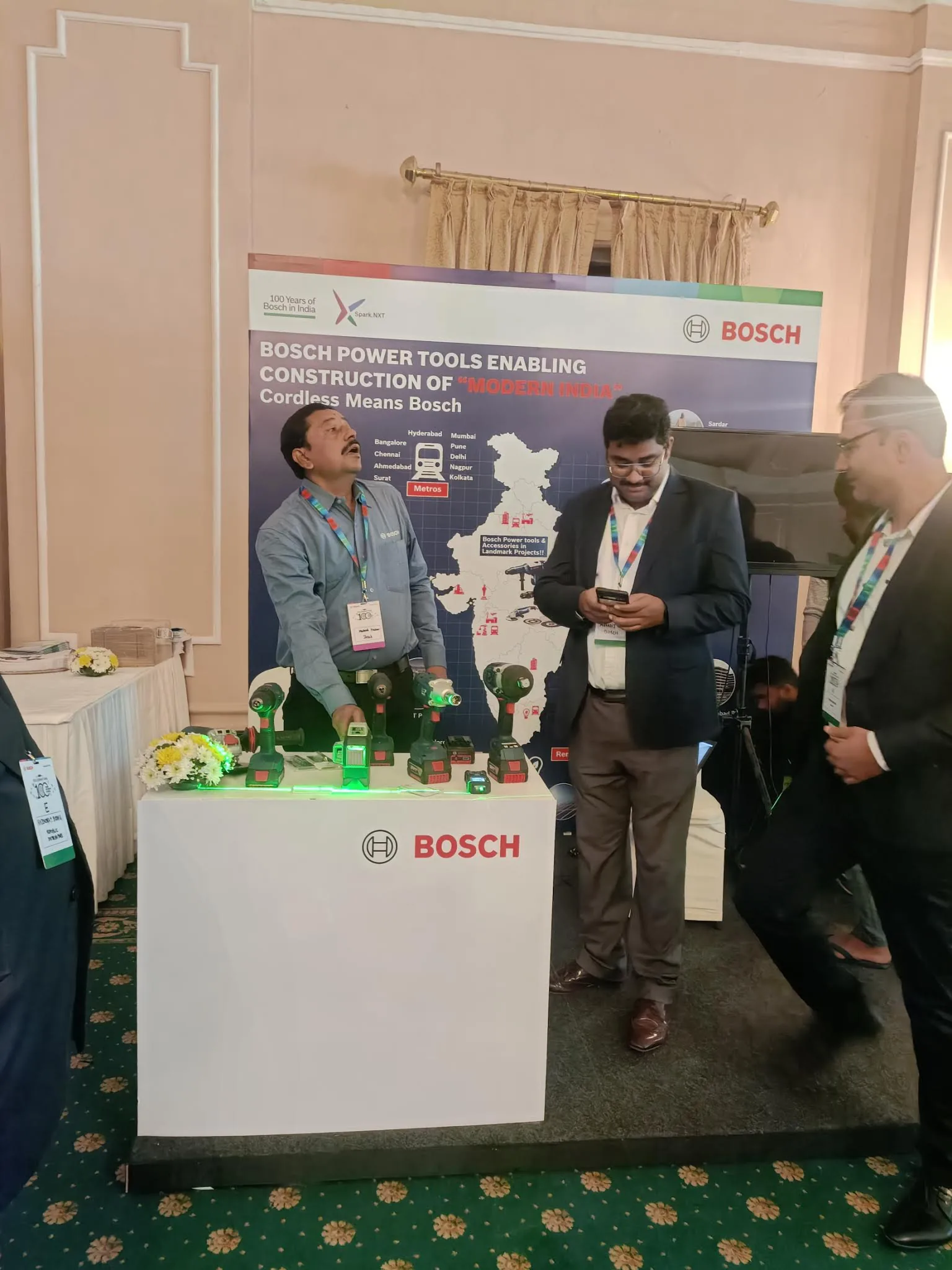 N.K. Network Solutions Pvt. Ltd. at a Bosch technology exhibition booth